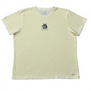 Life Is Good Womens Hold Your Horses T Shirt Yellow Size XL